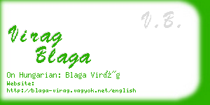 virag blaga business card